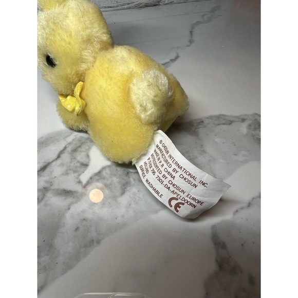 Vintage. Chosun Bunny Plush Soft Toy *Yellow & White Poka Dot - Picture 3 of 6
